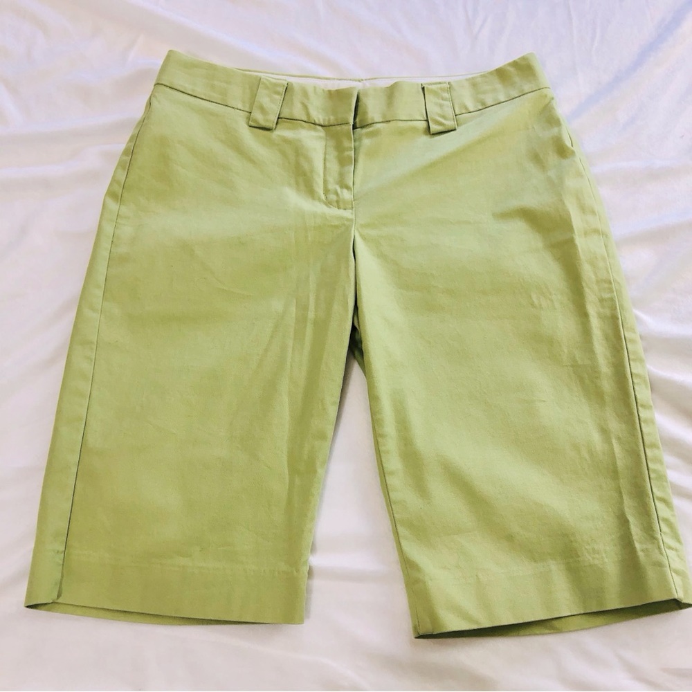 Express Design Studio Green Bermuda Shorts